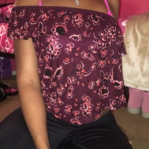 aeropostale one shoulder fall shirt